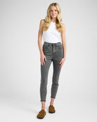 Grey 27" $|& Herizon Mazy High Rise Skinny Jeans - SOF Full Front