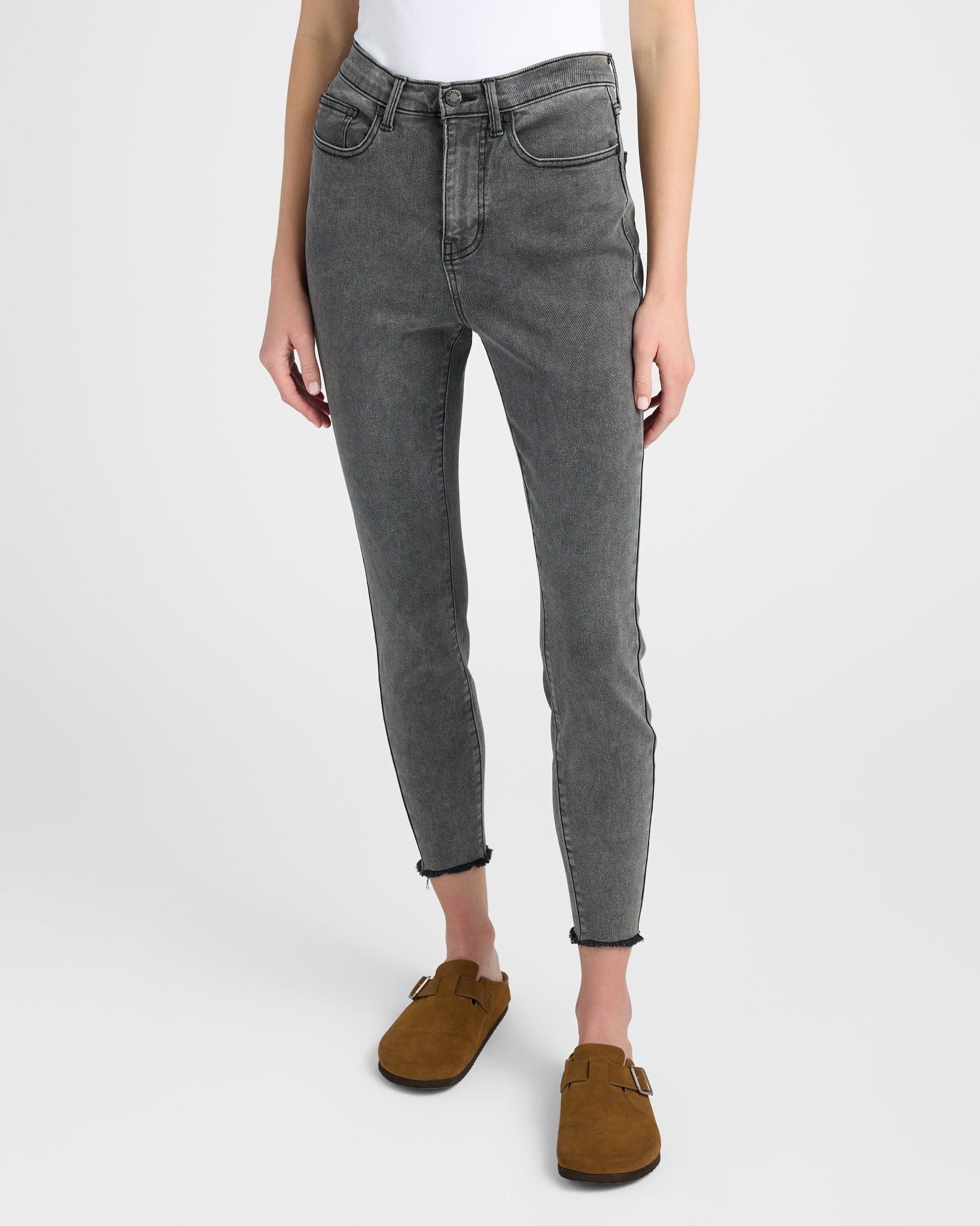 Grey 27" $|& Herizon Mazy High Rise Skinny Jeans - SOF Front