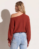 Rooibos Tea $|& Herizon Wanderer Waffle One Shoulder Sweater - SOF Side