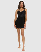 Black $|& flora Monique Solid Knit Slip - VOF Front
