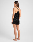 Black $|& flora Rebecca Crushed Velour Set - SOF Back