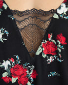 Black $|& flora Jo Printed Knit Slip - SOF Detail