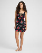 Black $|& flora Jo Printed Knit Slip - SOF Front