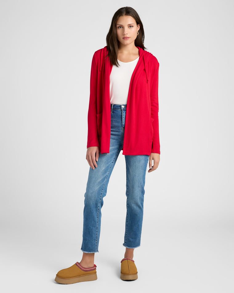 Chili Pepper $|& SEAS Laguna Hooded Cardigan - SOF Full Front