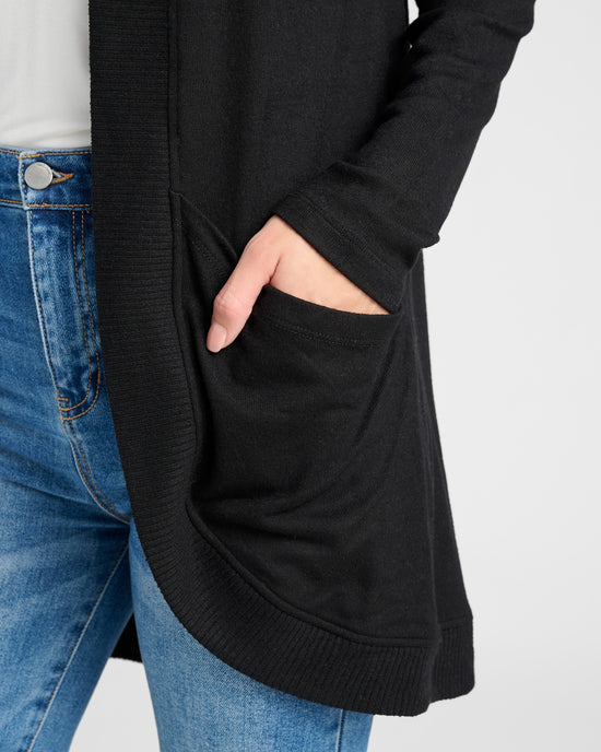 Black $|& SEAS Cocoon Cardigan - SOF Detail