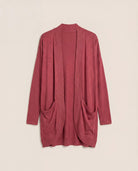 Heather Cabernet $|& SEAS Cocoon Cardigan - Hanger Detail