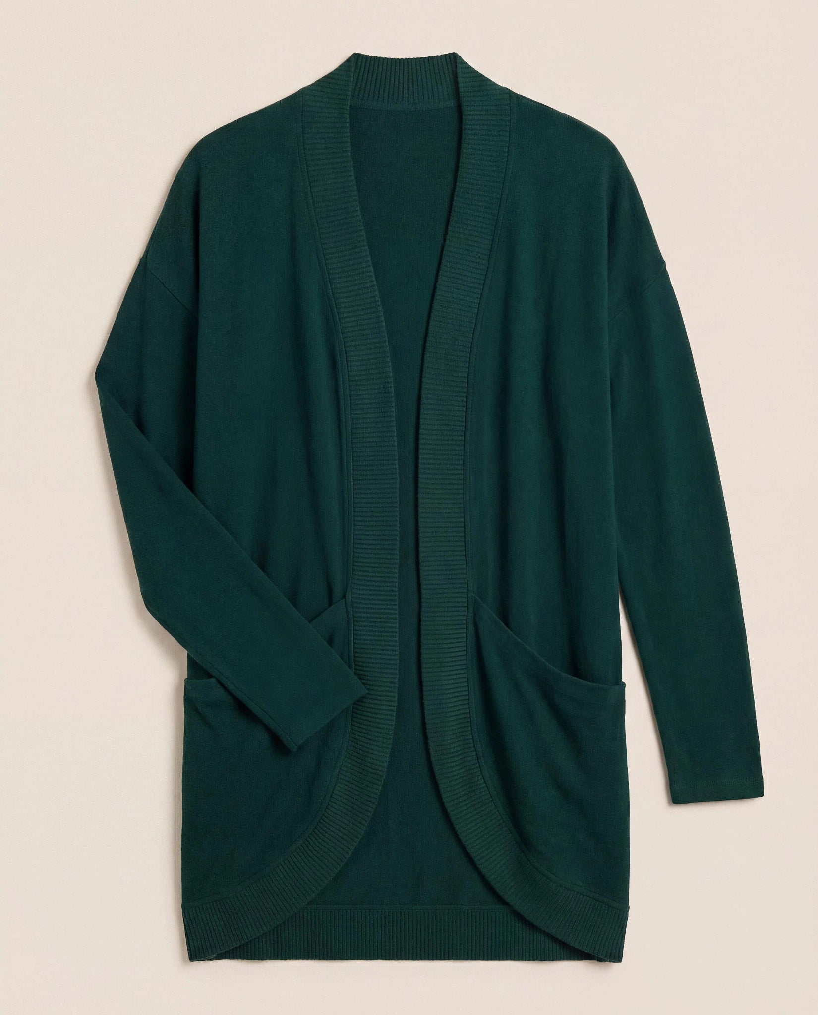 Hunter Green $|& SEAS Cocoon Cardigan - Hanger Detail
