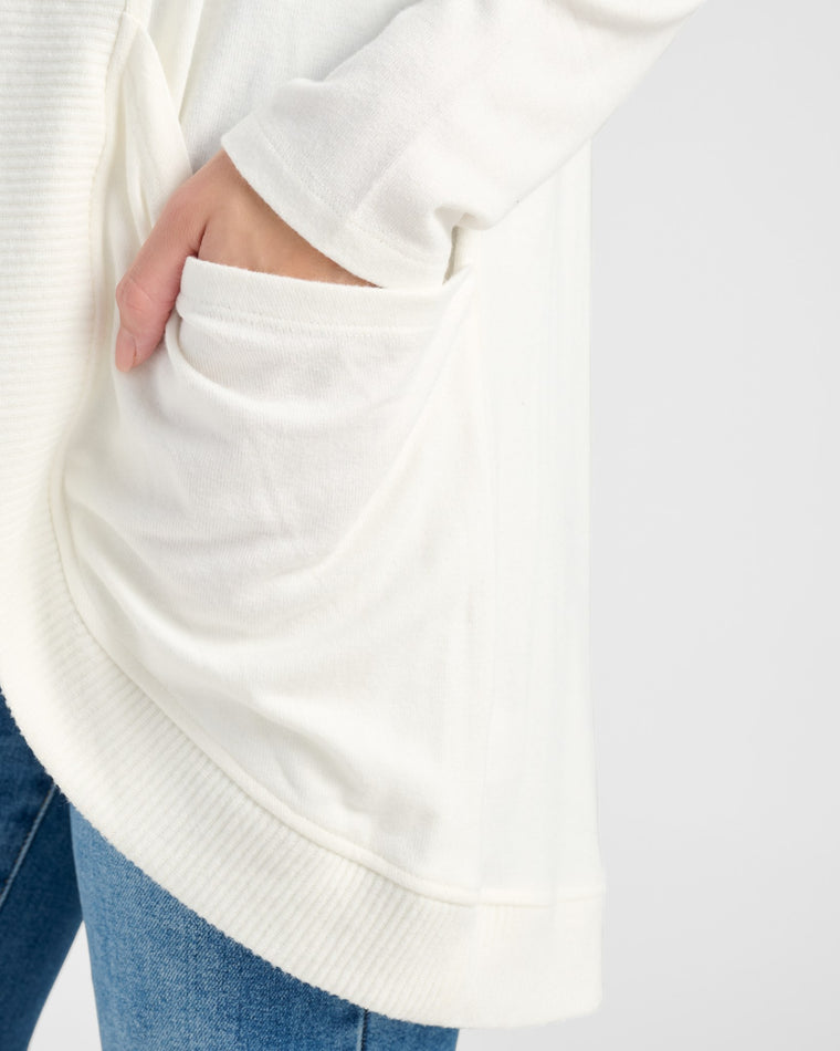 Cream $|& SEAS Cocoon Cardigan - SOF Detail