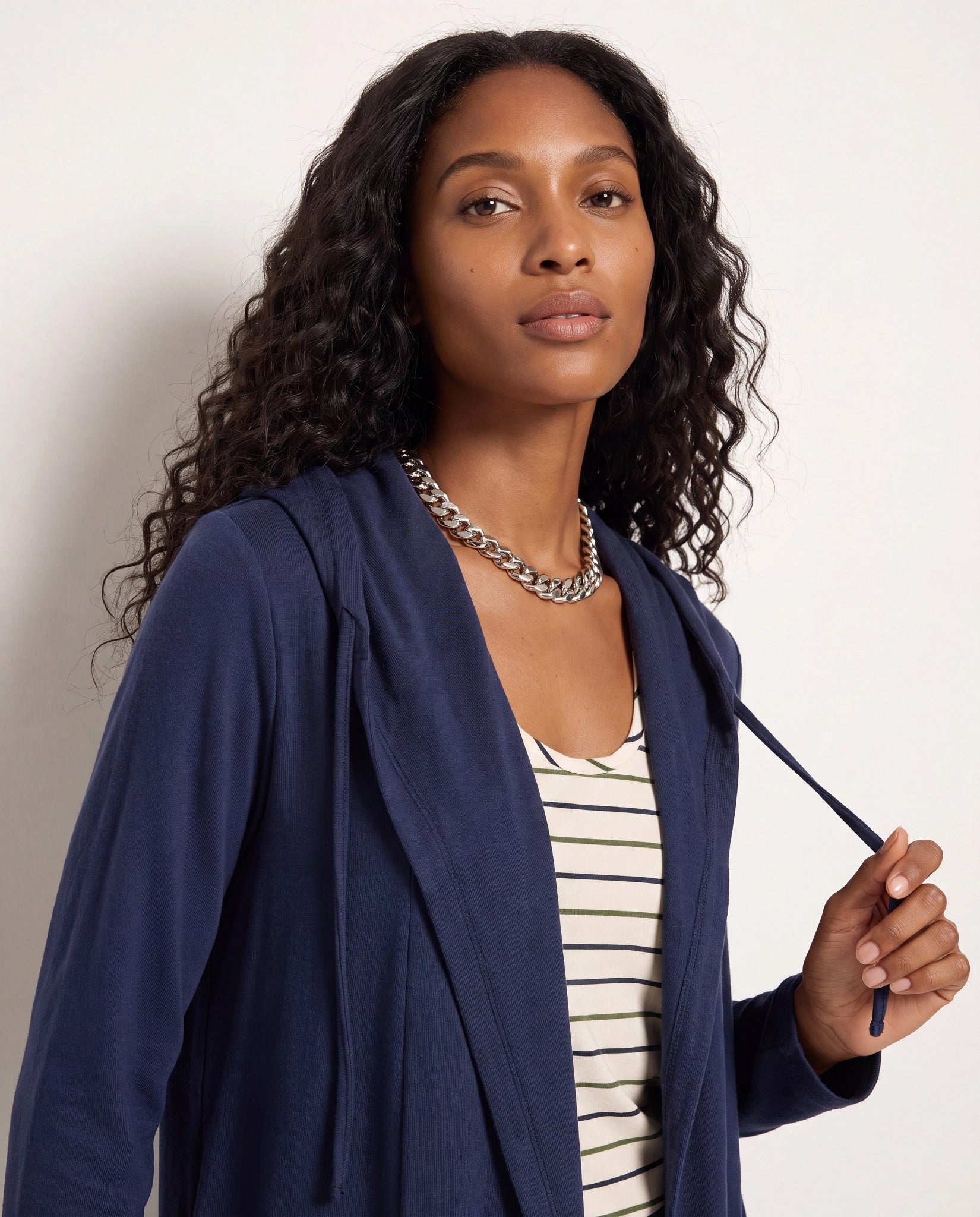Navy $|& SEAS Over The Falls Cardigan - SOF Back