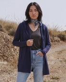 Navy $|& SEAS Over The Falls Cardigan - SOF Side