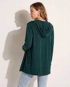 Hunter Green $|& SEAS Over The Falls Cardigan - SOF Side