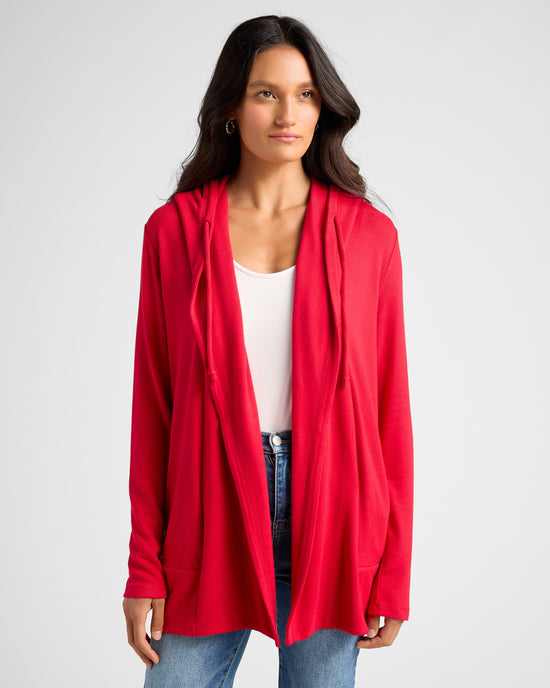 Chili Pepper $|& SEAS Over The Falls Cardigan - SOF Front