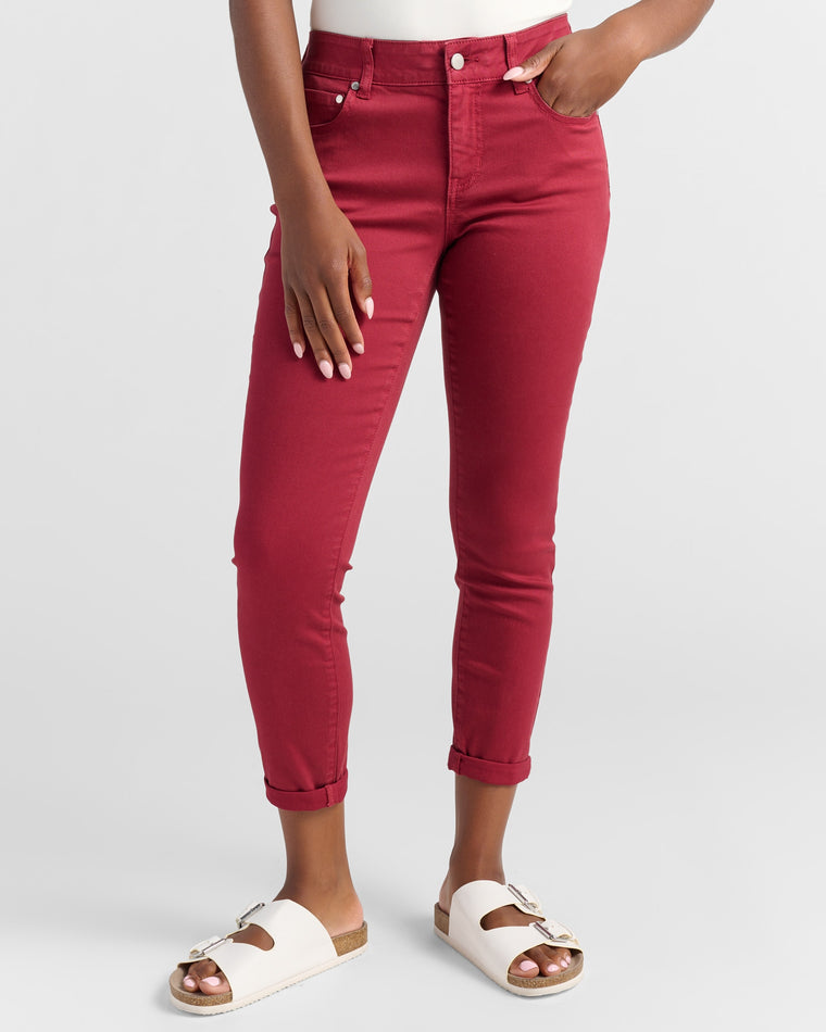 Rosewood $|& SEAS Cyndi Cuffed Ankle Skinny Jeans - SOF Front