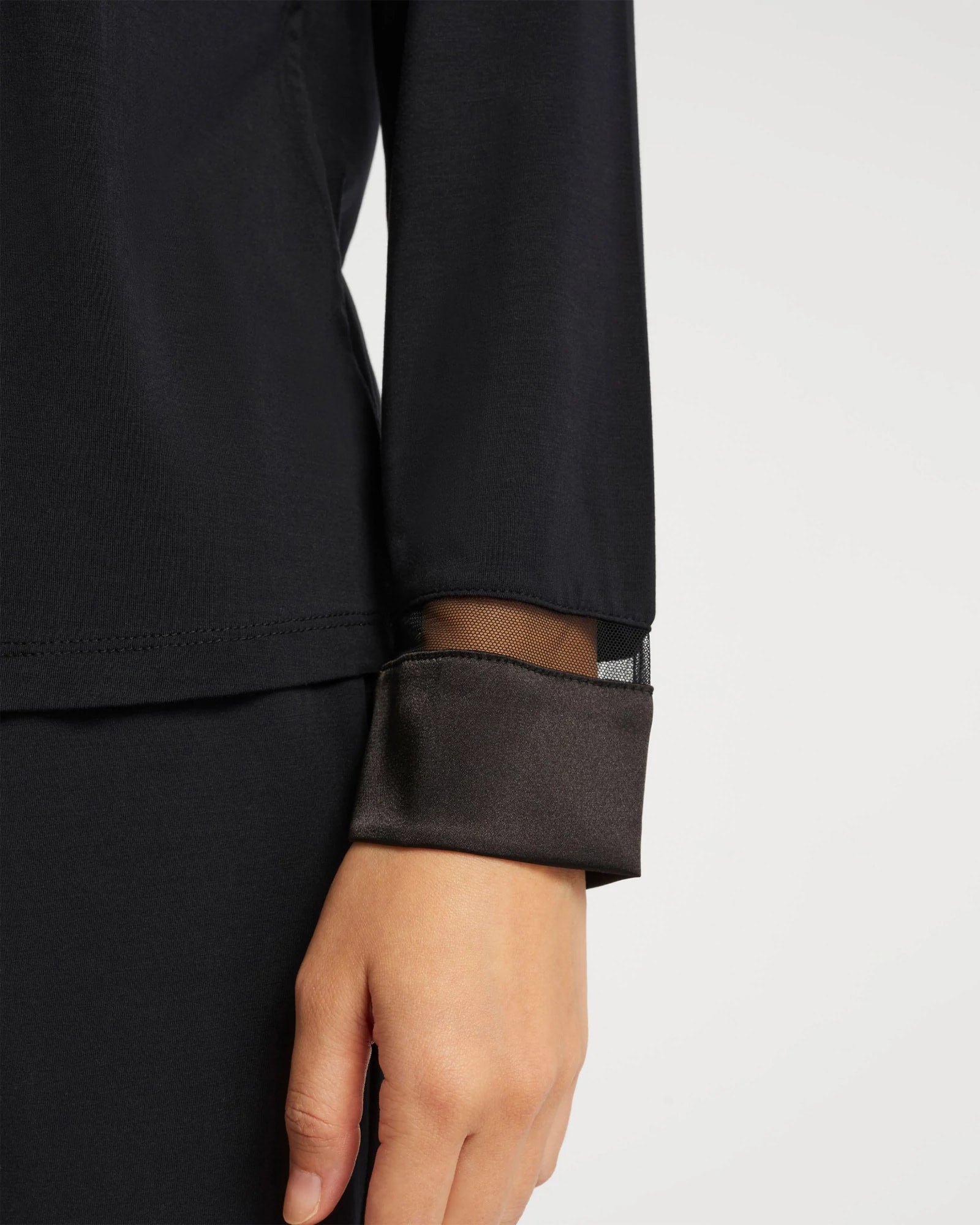 Black $|& Fleur't Tuxedo PJ Set - VOF Detail