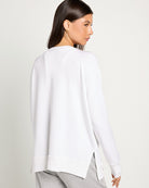 White $|& Interval Flex Fleece V-Neck Top - SOF Back