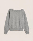 Heather Grey $|& Interval Fleece One Shoulder Pullover - Hanger Detail