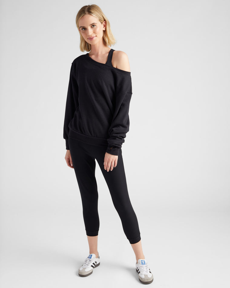 Triblend Fleece One Shoulder Pullover