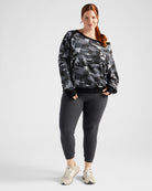 Black/Grey Camo $|& Interval Camo One Shoulder Pullover - SOF Full Front