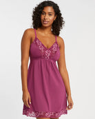 Cranberry & Rose $|& Montelle Bust Support Chemise - VOF Front