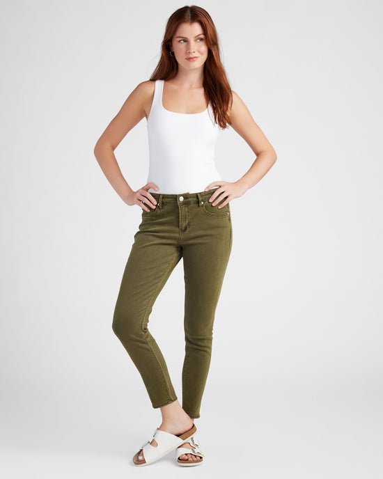 Sage Vine Green $|& Dear John Gisele Skinny Jeans - SOF Full Front