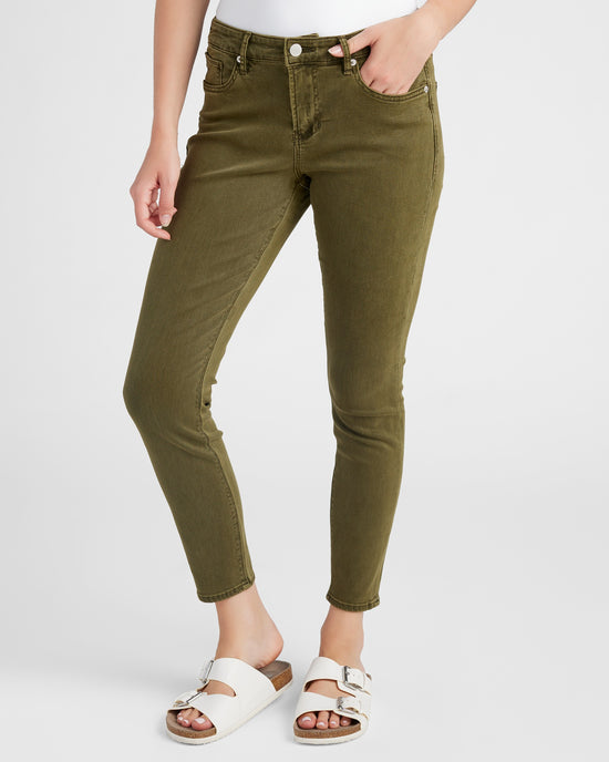 Sage Vine Green $|& Dear John Gisele Skinny Jeans - SOF Front