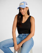 Denim Blue $|& David & Young Salty Mesh Back Baseball Cap - SOF Full Front