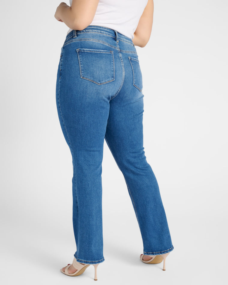 Walking on Sunshine Blue $|& Vervet High Rise Slim Bootcut Jeans - SOF Back