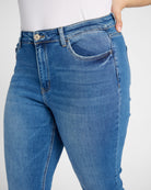 Walking on Sunshine $|& Vervet High Rise Slim Bootcut Jeans - SOF Detail