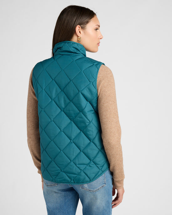 Spruced-Up Teal $|& Herizon Stargazer Quilted Vest - SOF Back