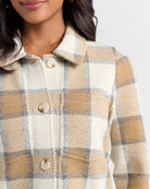 Cream Gray Bronze $|& Thread & Supply Leah Cashmere Blend Coat - SOF Detail