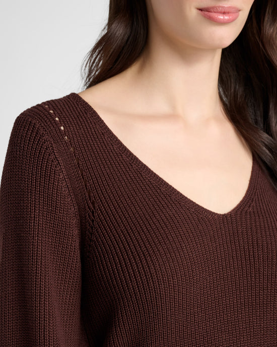 Espresso $|& Gentle Fawn Hailey Sweater - SOF Detail