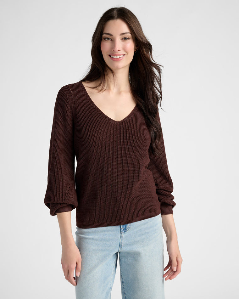 Espresso $|& Gentle Fawn Hailey Sweater - SOF Front