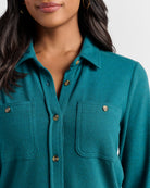 Heather Ocean $|& Thread & Supply Lewis Shirt - SOF Detail