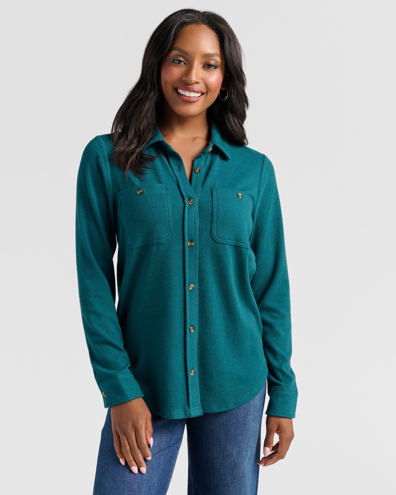 Heather Ocean $|& Thread & Supply Lewis Shirt - SOF Front