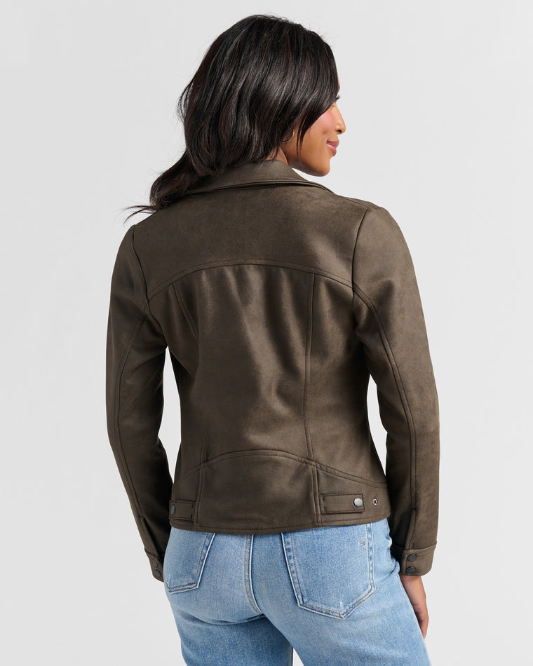 Black Olive $|& Liverpool Moto Jacket - SOF Back