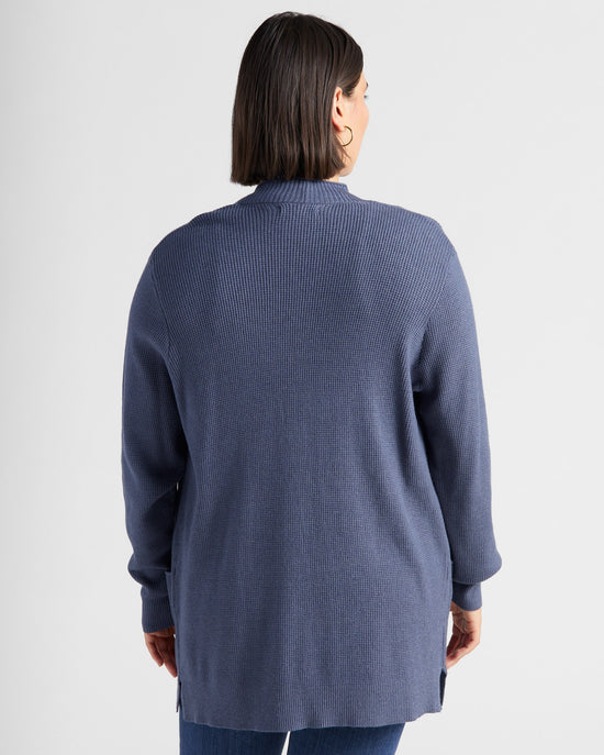 Indigo $|& Staccato Open Front Pocket Cardigan - SOF Back