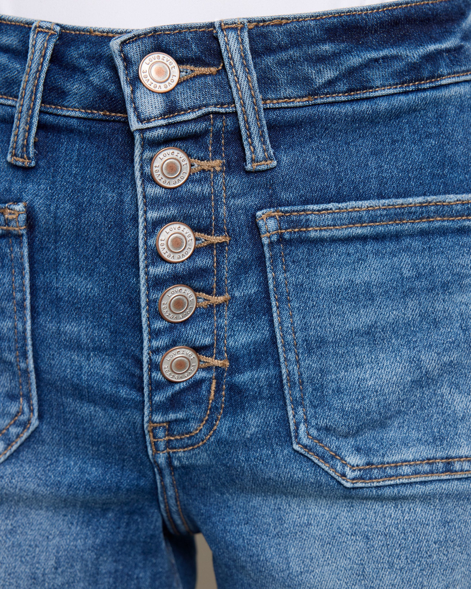 Manifest $|& Lovervet High Rise Shorts with Patch Pockets - SOF Full Front