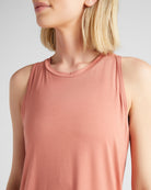 Peach Blossom $|& Interval Split Back Tank - SOF Detail