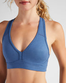 Washed Indigo $|& Interval FlowHeather Sculpt Enhearten Bra - SOF Detail