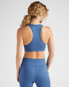 Washed Indigo $|& Interval FlowHeather Sculpt Enhearten Bra - SOF Back