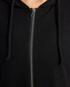 Black $|& Interval Hacci Zip Hoodie - SOF Detail