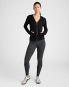 Black $|& Interval Hacci Zip Hoodie - SOF Full Front