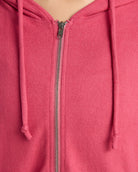 Heather Sangria $|& Interval Hacci Zip Hoodie - SOF Full Front