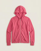 Heather Sangria $|& Interval Hacci Zip Hoodie - Hanger Detail