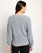 Heather Grey $|& Interval Surplice Wrap Sweater - SOF Back
