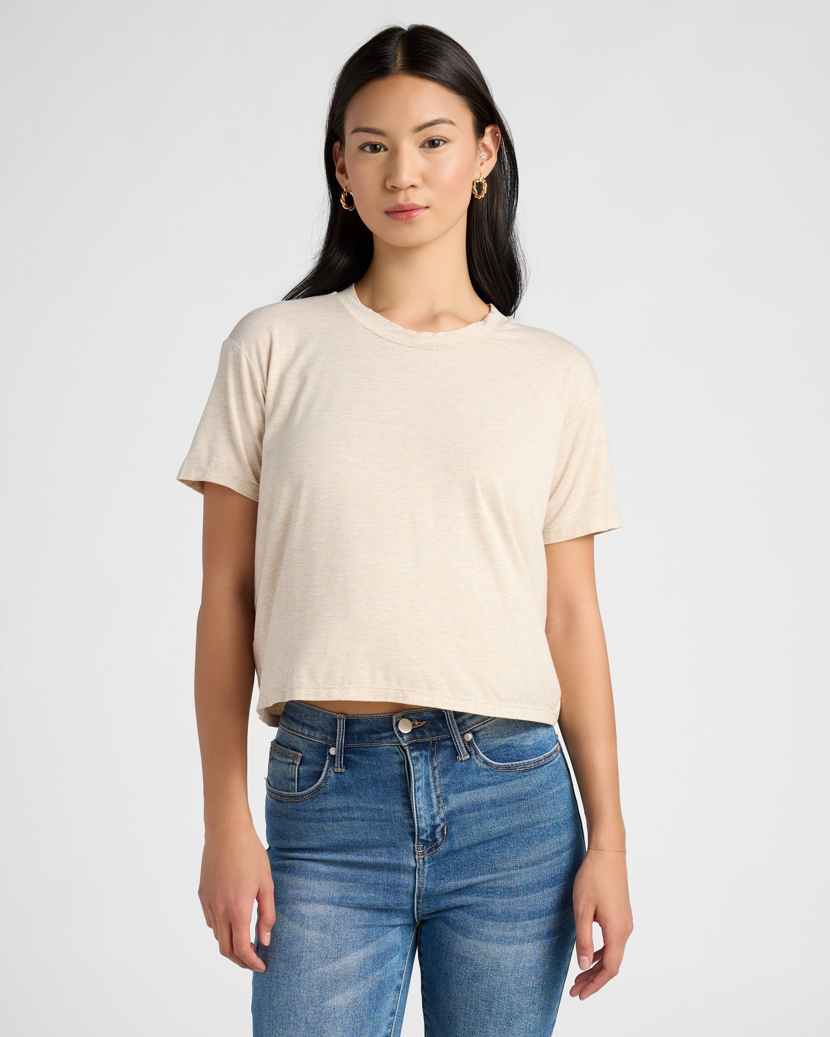 Marble $|& SEAS Newport Cropped Tee - SOF Front
