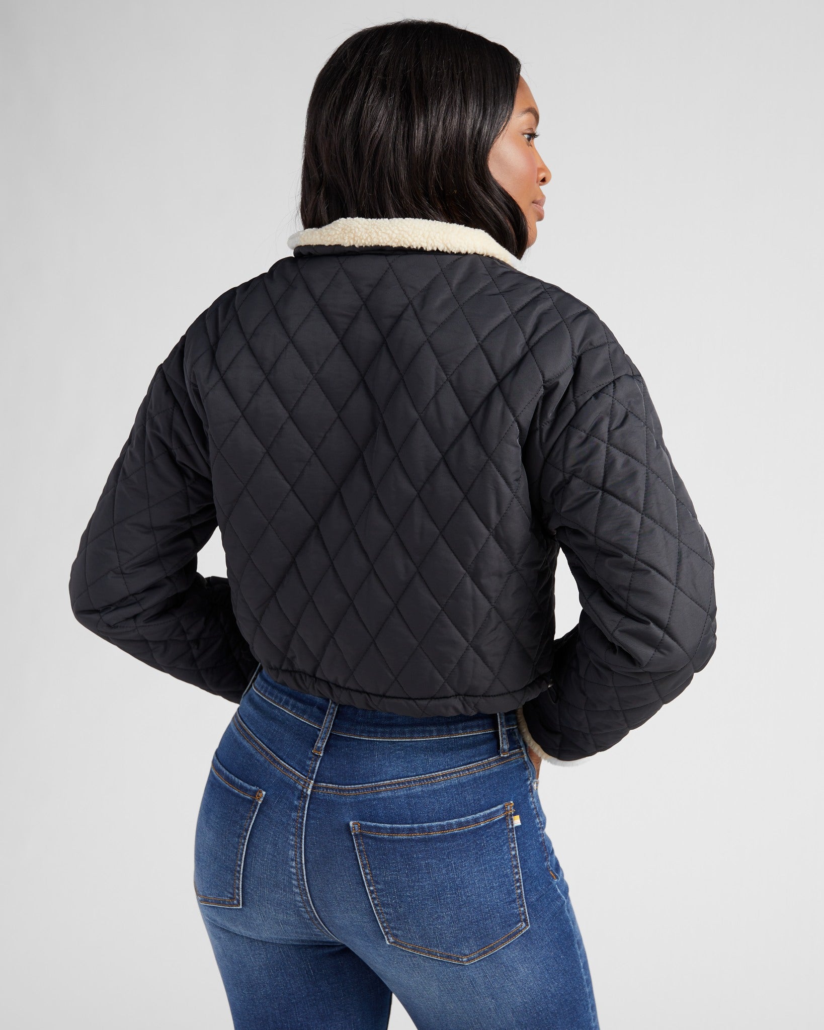 Black $|& Sadie & Sage Ashton Quilted Jacket - SOF Back