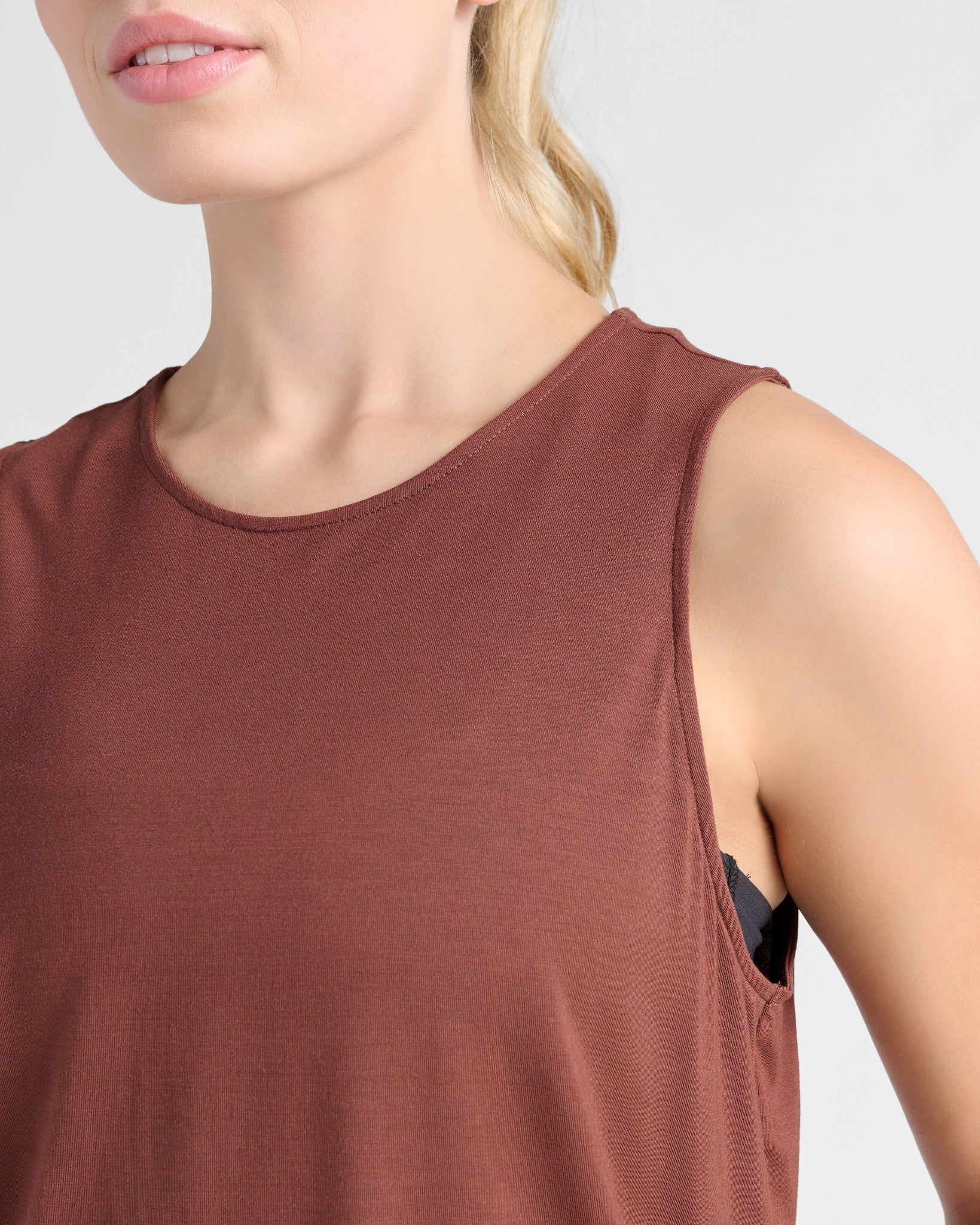 Chocolate Fondant $|& Interval Keyhole Back Tank - SOF Detail