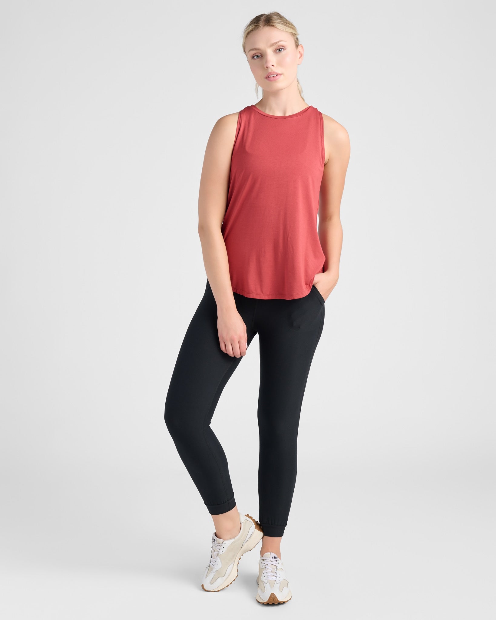 Rosewood $|& Interval Split Back Tank - SOF Full Front