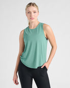 Frosty Spruce $|& Interval Keyhole Back Tank - SOF Front